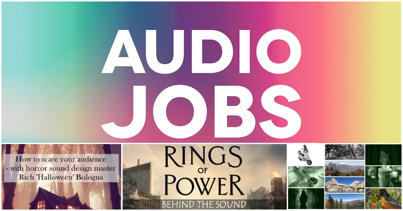 New Audio Jobs for film and games