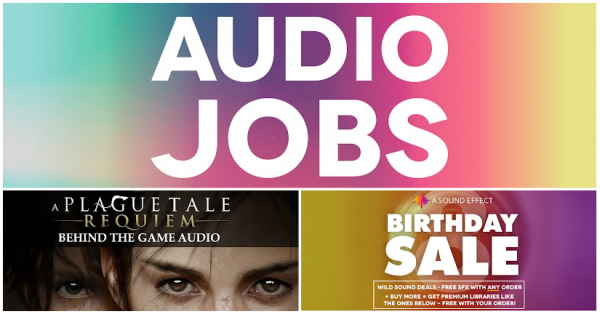 Audio Jobs for game audio and film sound