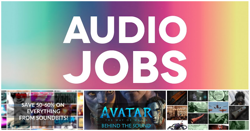 New audio jobs in game audio and film sound