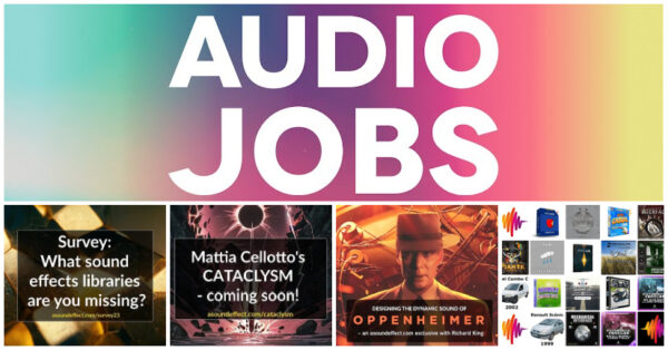 Audio Jobs for game audio and film sound