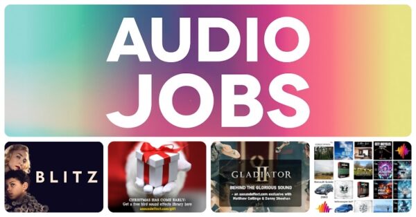 20 new audio jobs for game audio and film sound on December 13th 2024