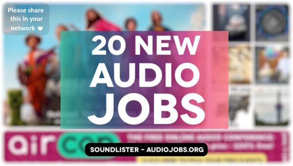 New Audio Jobs in Game Audio and Film Sound