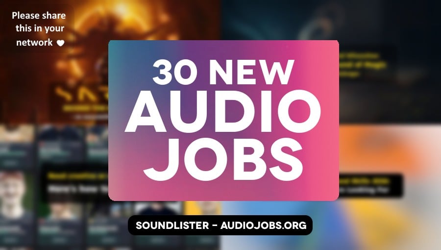 30 great new audio jobs this week - audio direction, audio editing, audio engineering, music roles at Vancouver Film School, Garmin, Timeline Television, SiriusXM and more